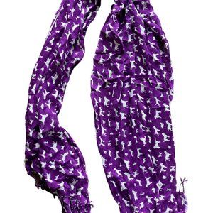 Dog Speak Purple Multi Breed Dog Scarf Rayon